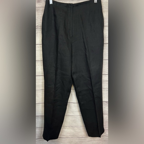 Talbots Pants - Vintage Talbots Irish Linen High-Waisted Pants Black Size 4